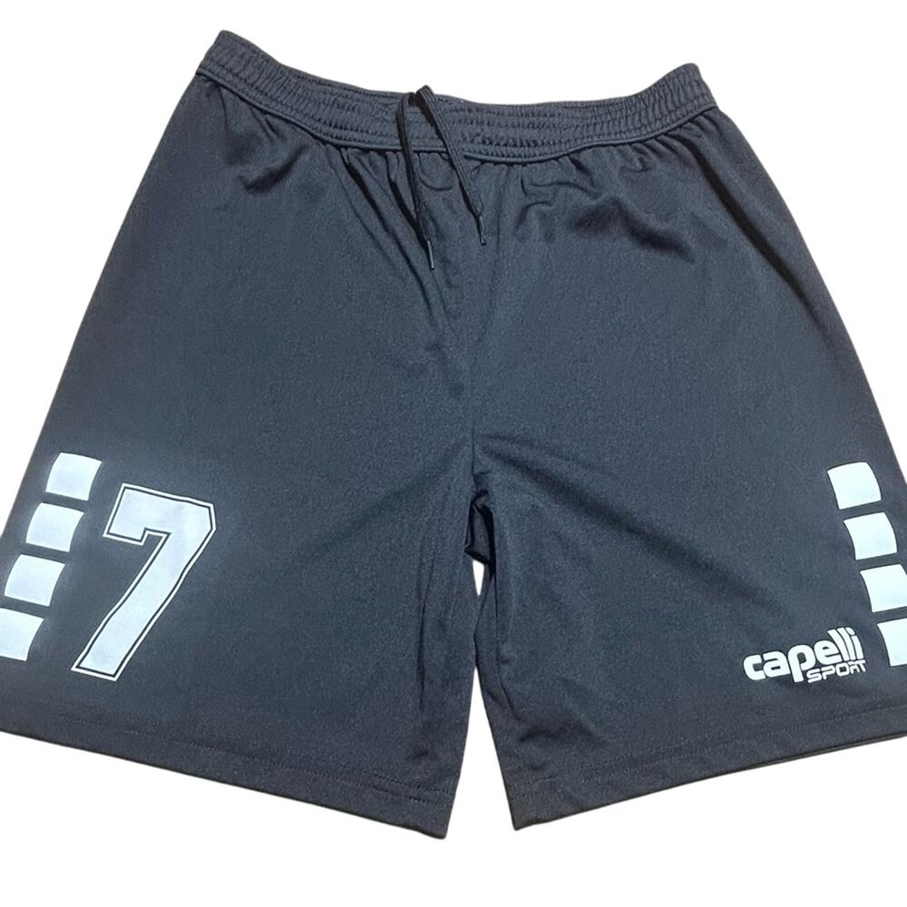 Capelli of New York Black Athletic Shorts with White Accents